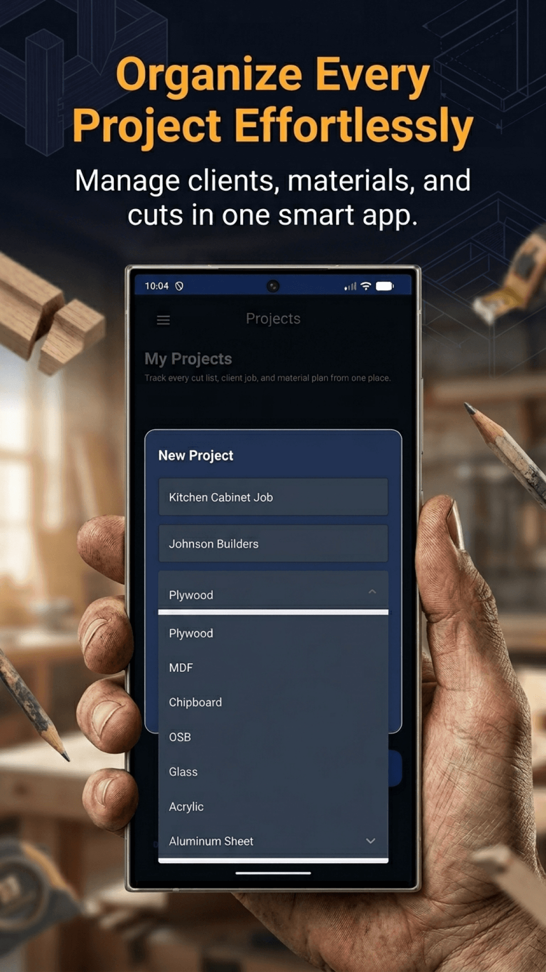 Dashboard — Projects, stats & quick start