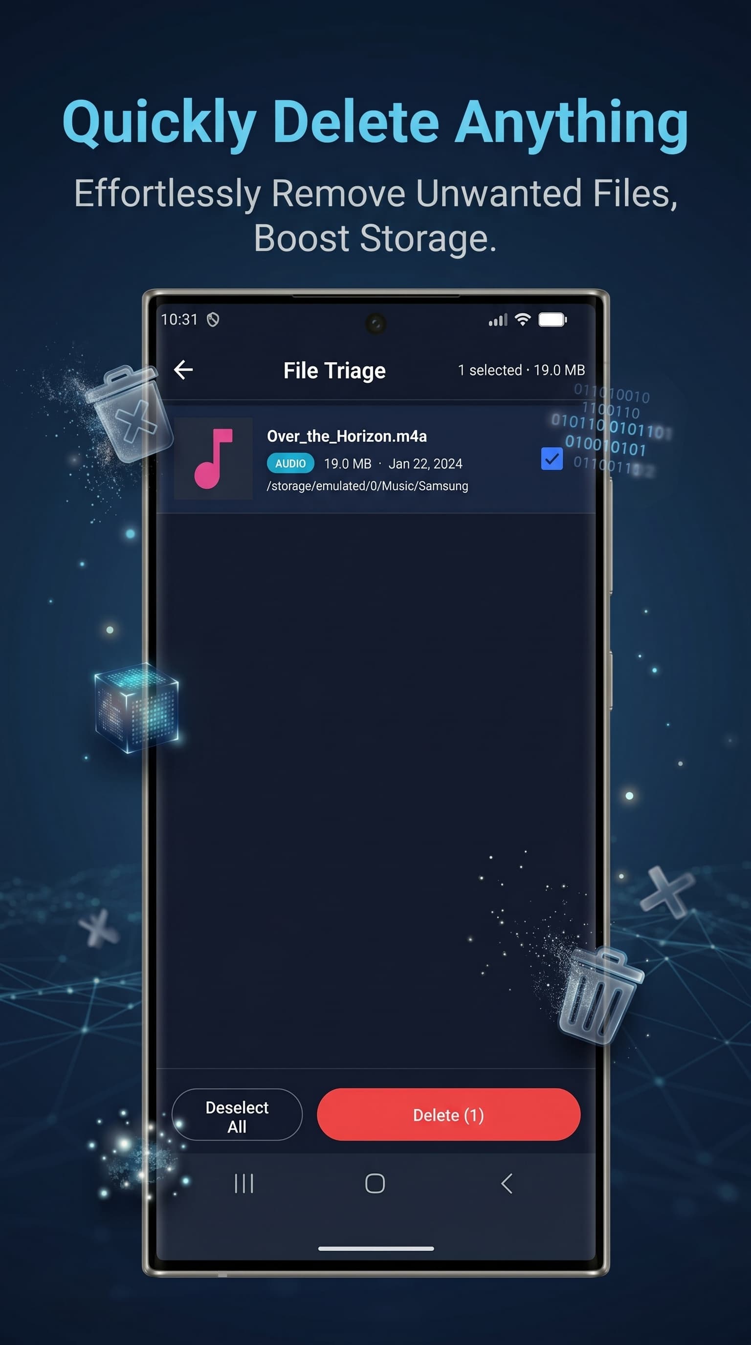 Swipe Triage — Keep or delete one by one